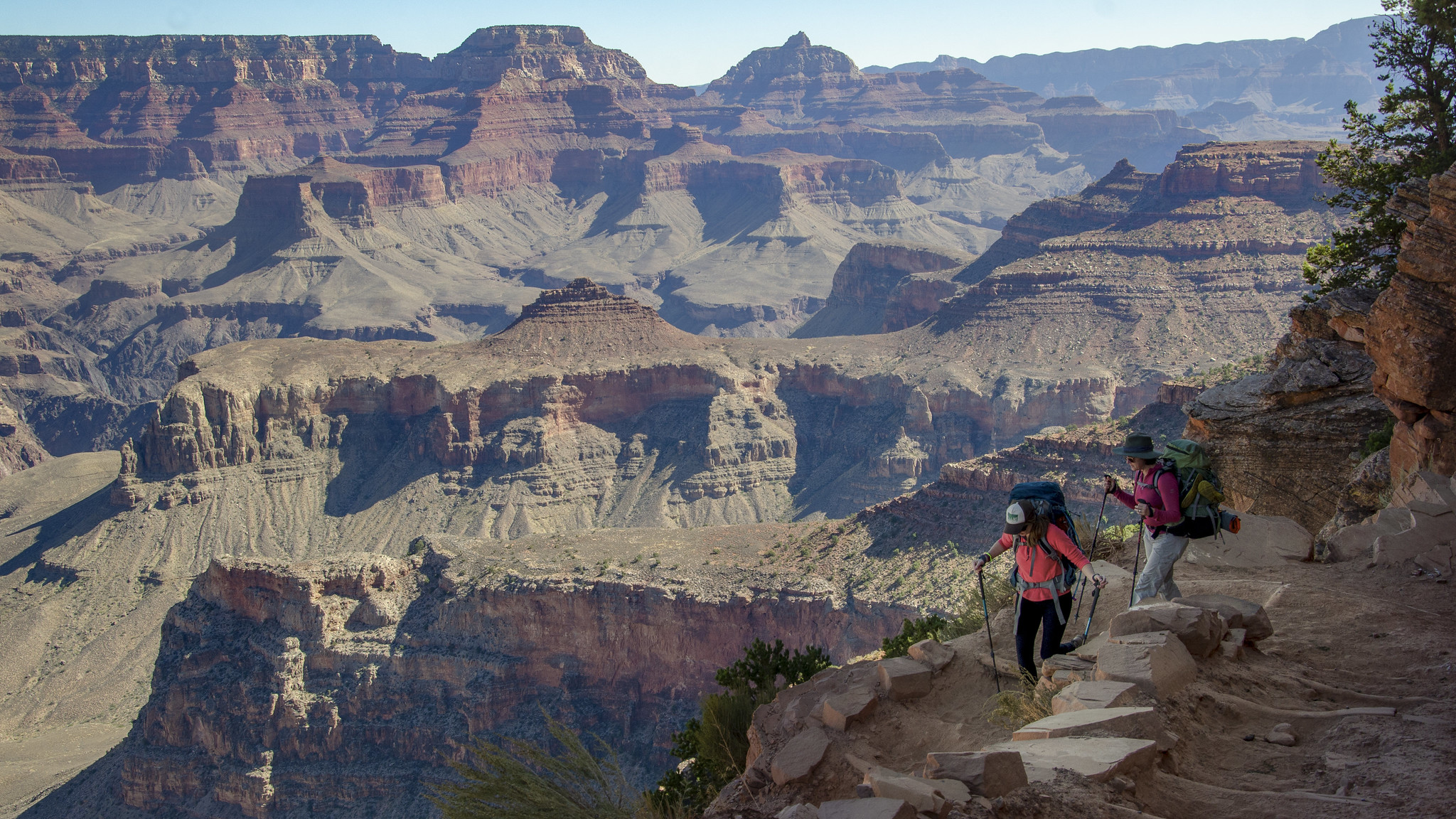 Hiking the canyon